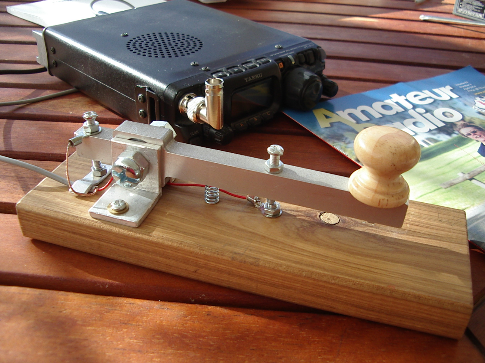 VK1SV homebrew morse key